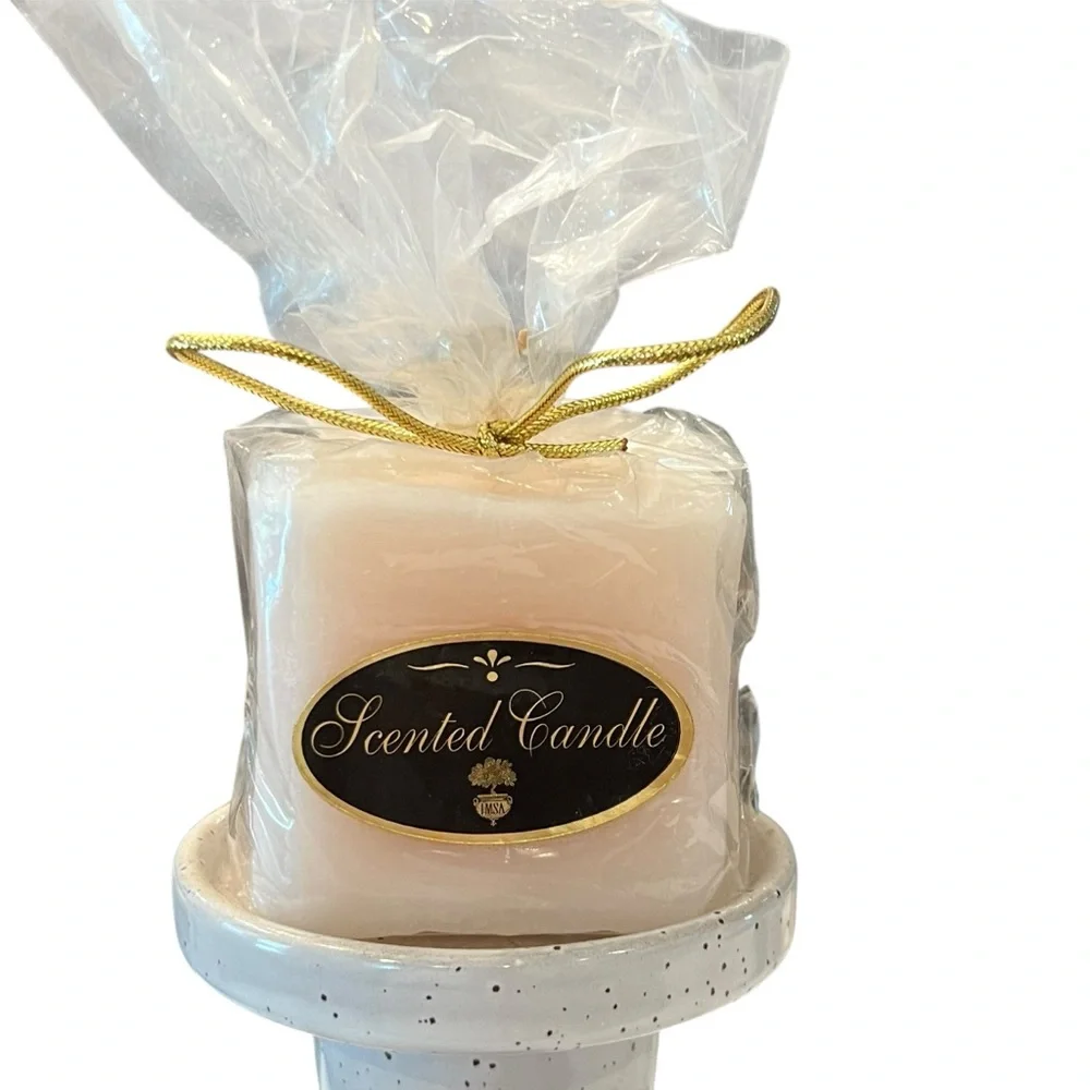 IMSA French Vanilla Scented Wax Candle NOS Vintage 2.75 x 2.75”‎ Deadstock